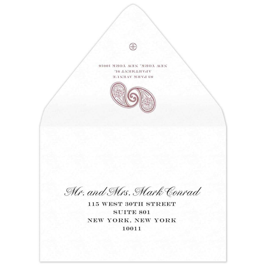 Paisley Save the Date Envelope