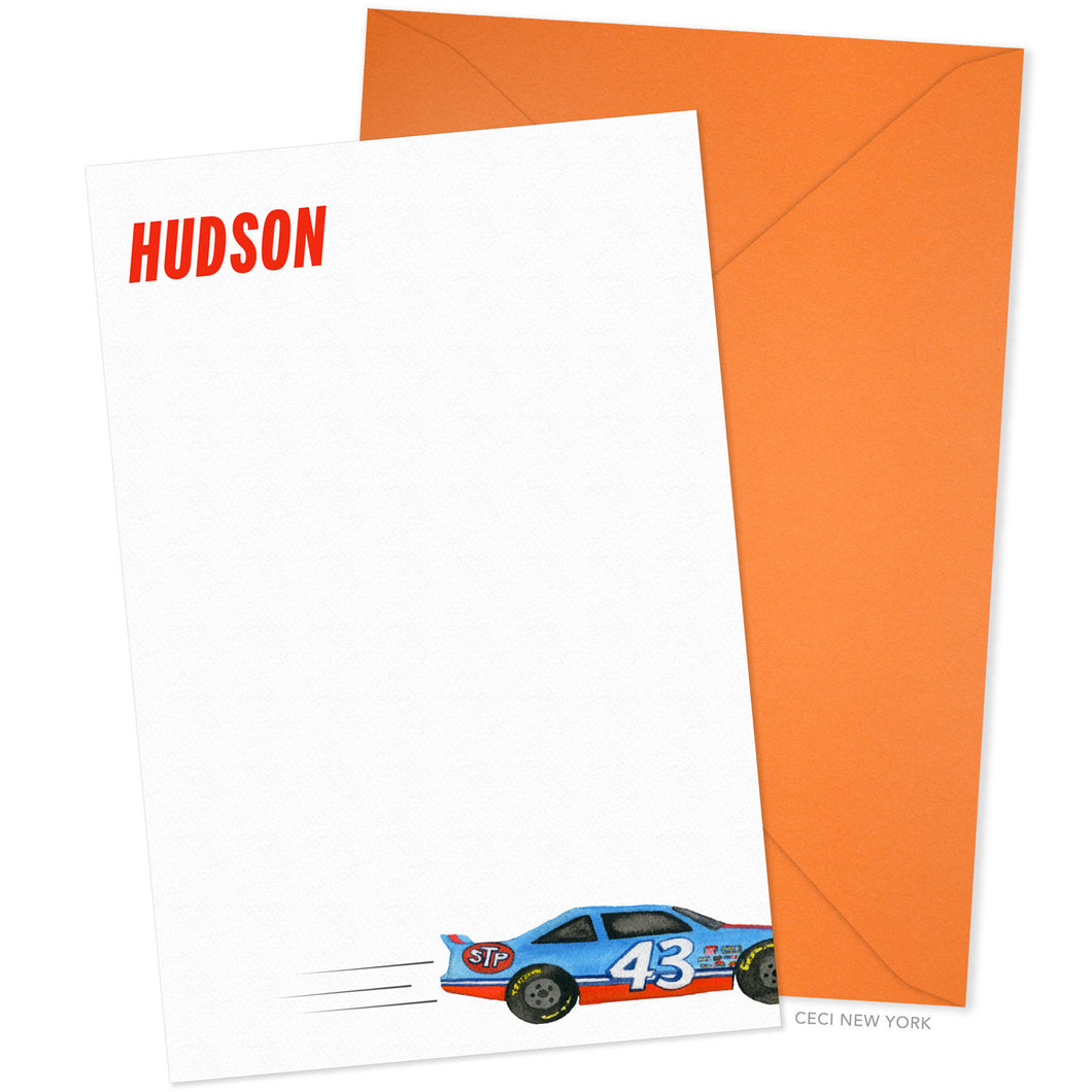 Blue Race Car