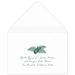 Orchid Palms Blooms Reply Card Envelope