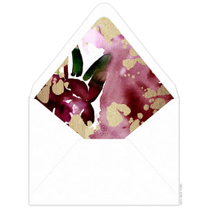 Chloe Cabernet Invitation Envelope Liner