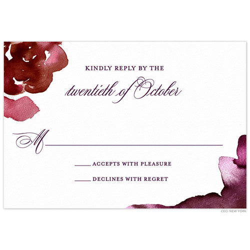 Chloe Cabernet Reply Card