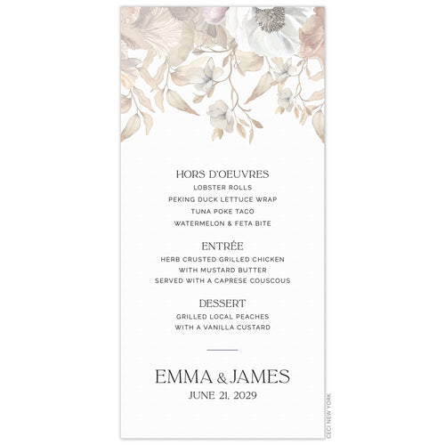 Marise Peony Menu