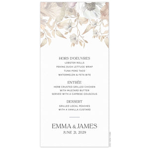 Marise Peony Menu