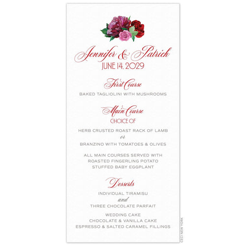 Nicole Bouquet Menu