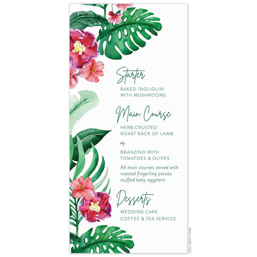 Hibiscus Palm Border Menu