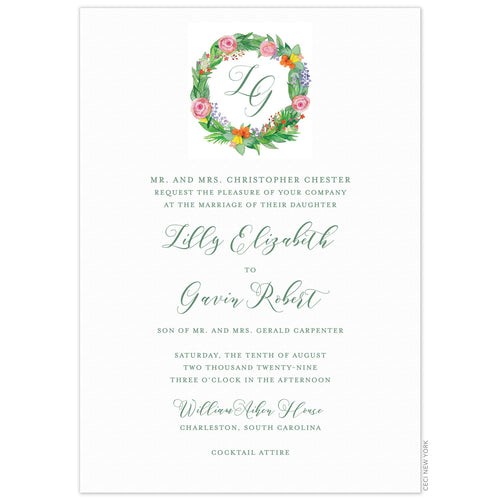 Layla Monogram Invitation