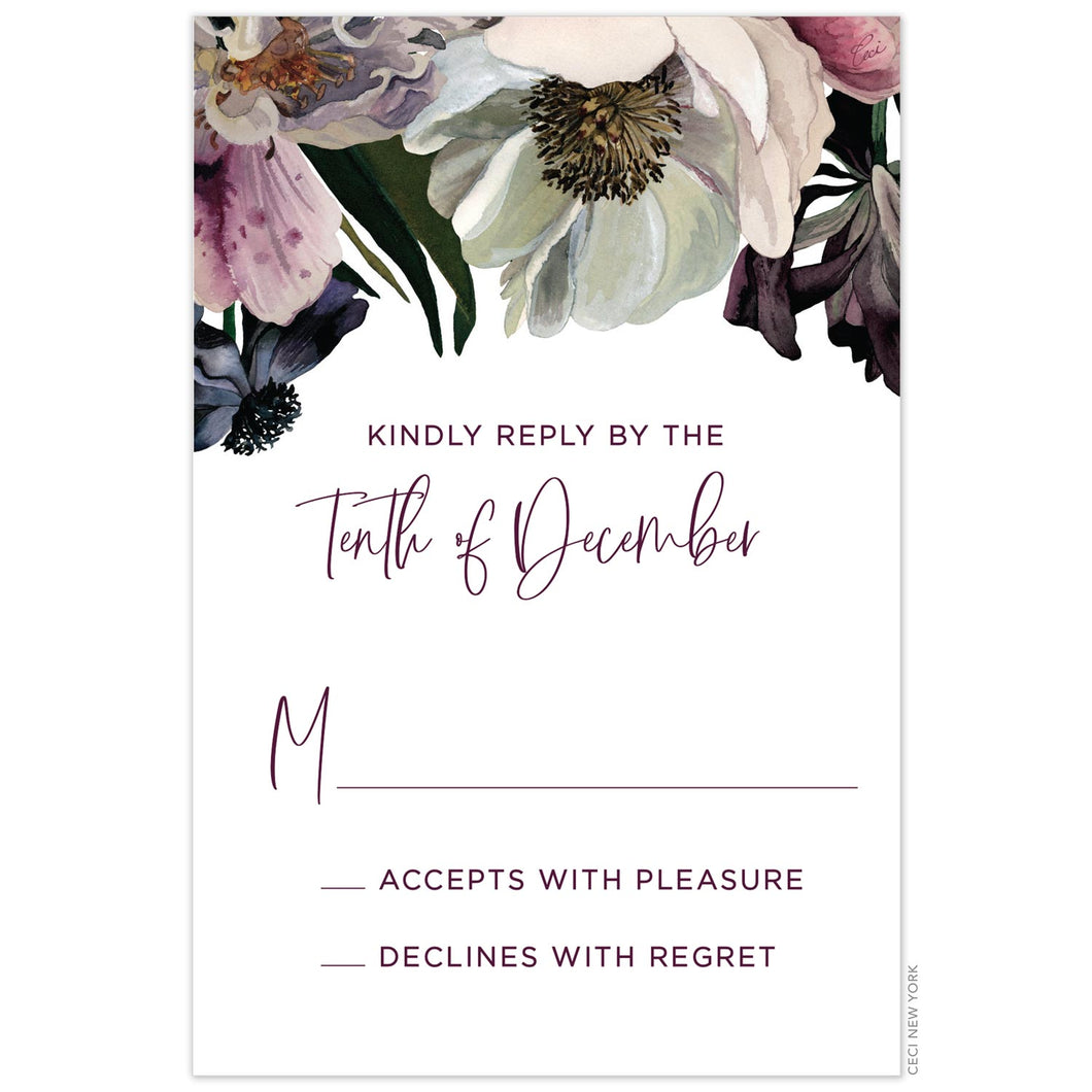 Peony Reply Card