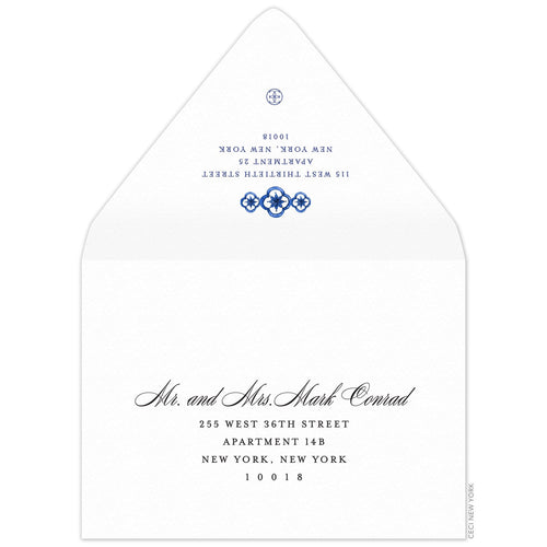 Indigo Save the Date Envelope