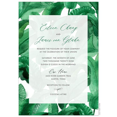 Royal Palms Border Invitation