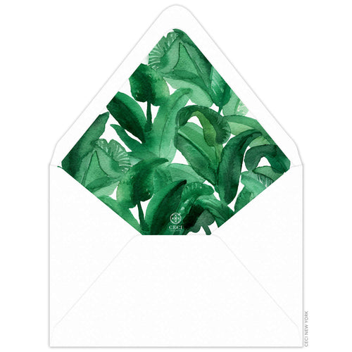 Royal Palms Invitation Envelope Liner