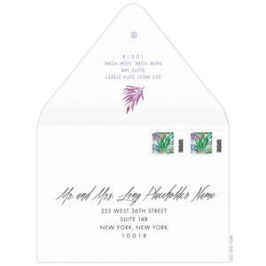 Tropical Fiji Palms Invitation Envelope