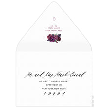 Load image into Gallery viewer, Violet Celine Bouquet Save the Date Envelope