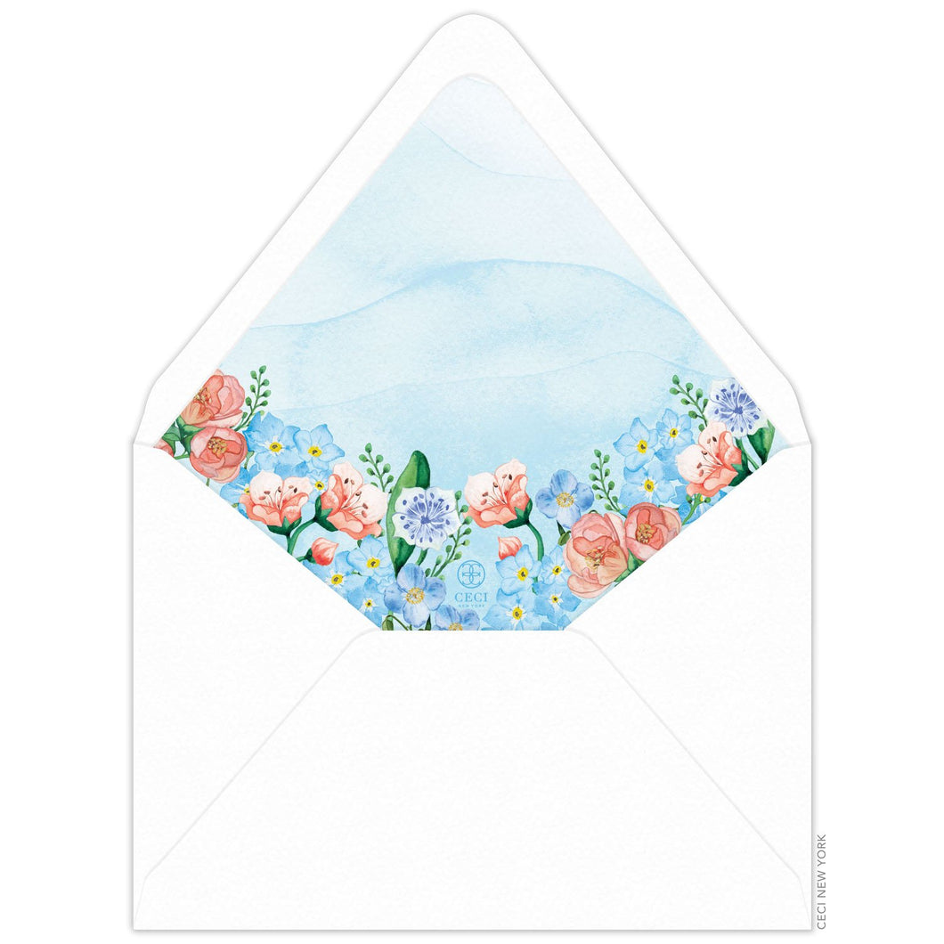 Garden Invitation Envelope Liner