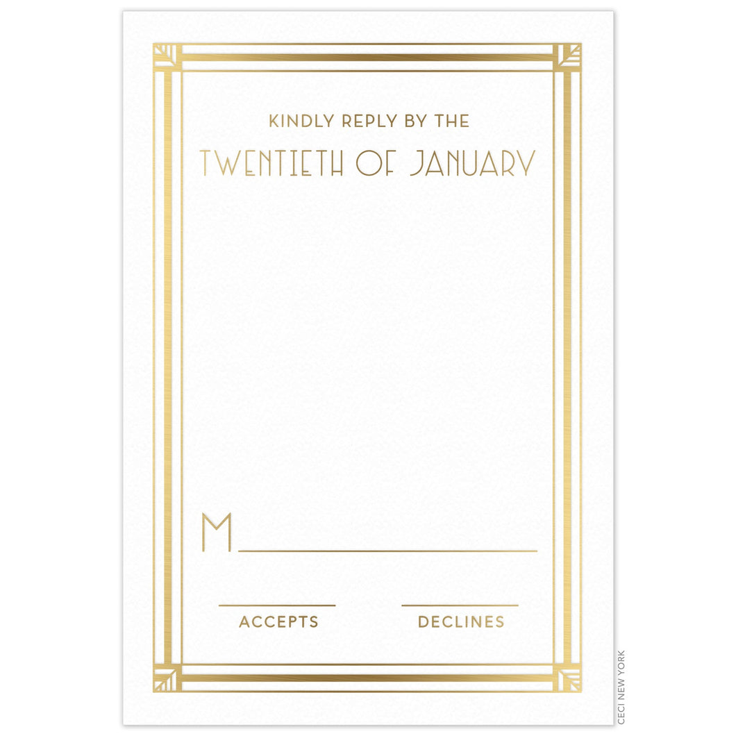 Faena Deco Reply Card