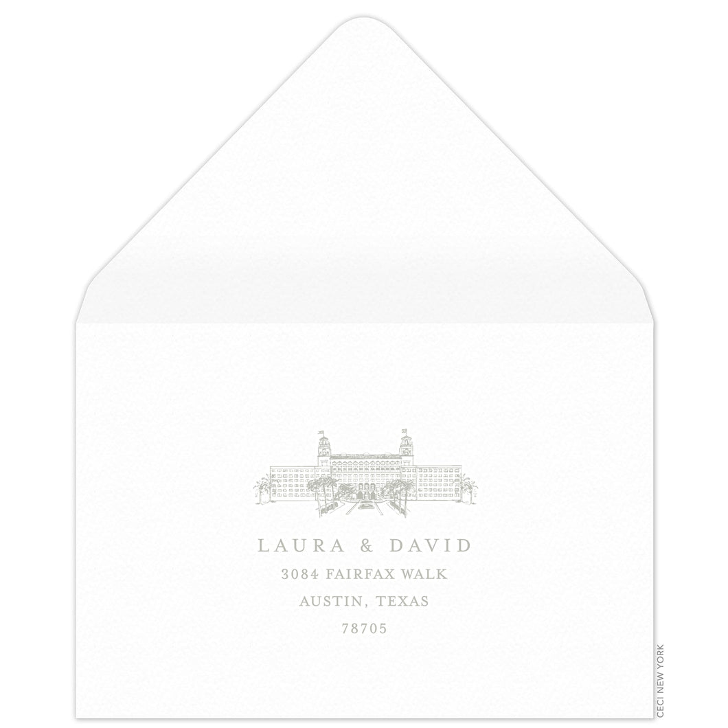The Breakers Illustration Reply Card Envelope