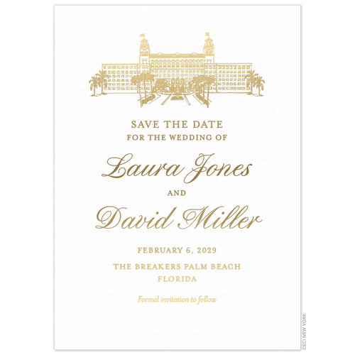 The Breakers Illustration Save the Date