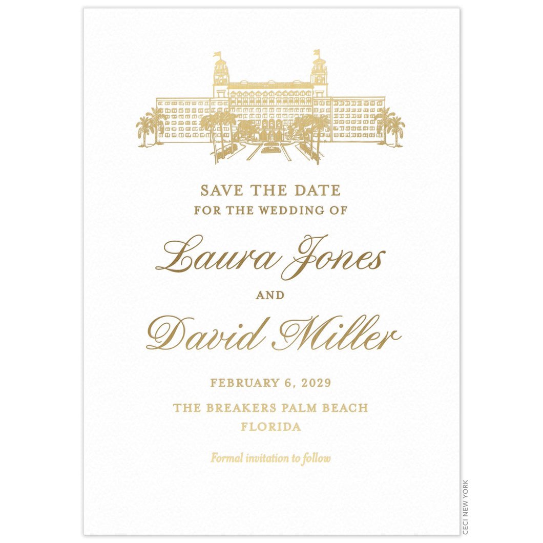 The Breakers Illustration Save the Date