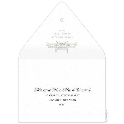 The Breakers Illustration Save the Date Envelope