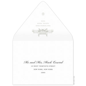 The Breakers Illustration Save the Date Envelope