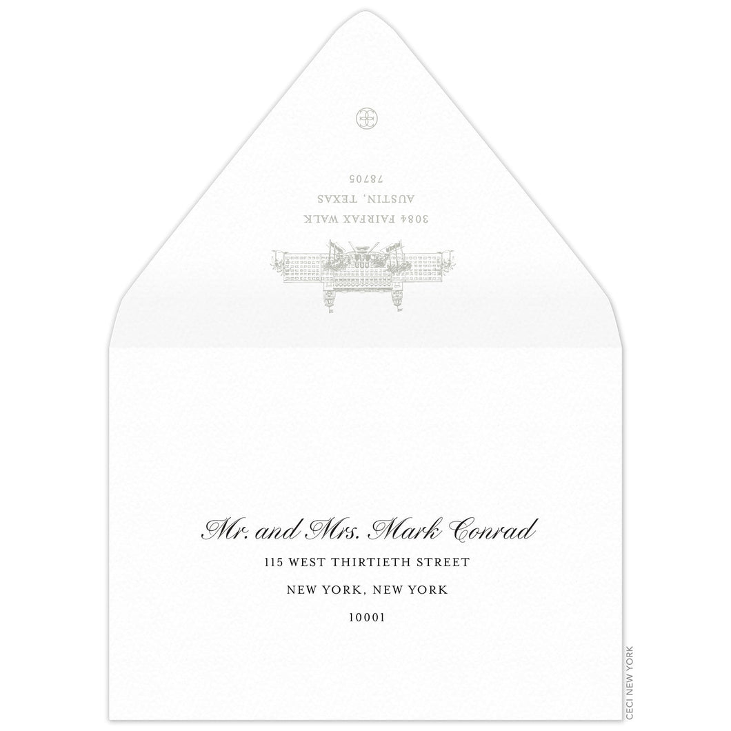 The Breakers Illustration Save the Date Envelope