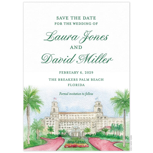 The Breakers Watercolor Save the Date