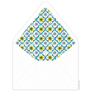Capri Tile Invitation Envelope Liner