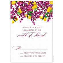 Load image into Gallery viewer, Capri Bougainvillea Reply Card