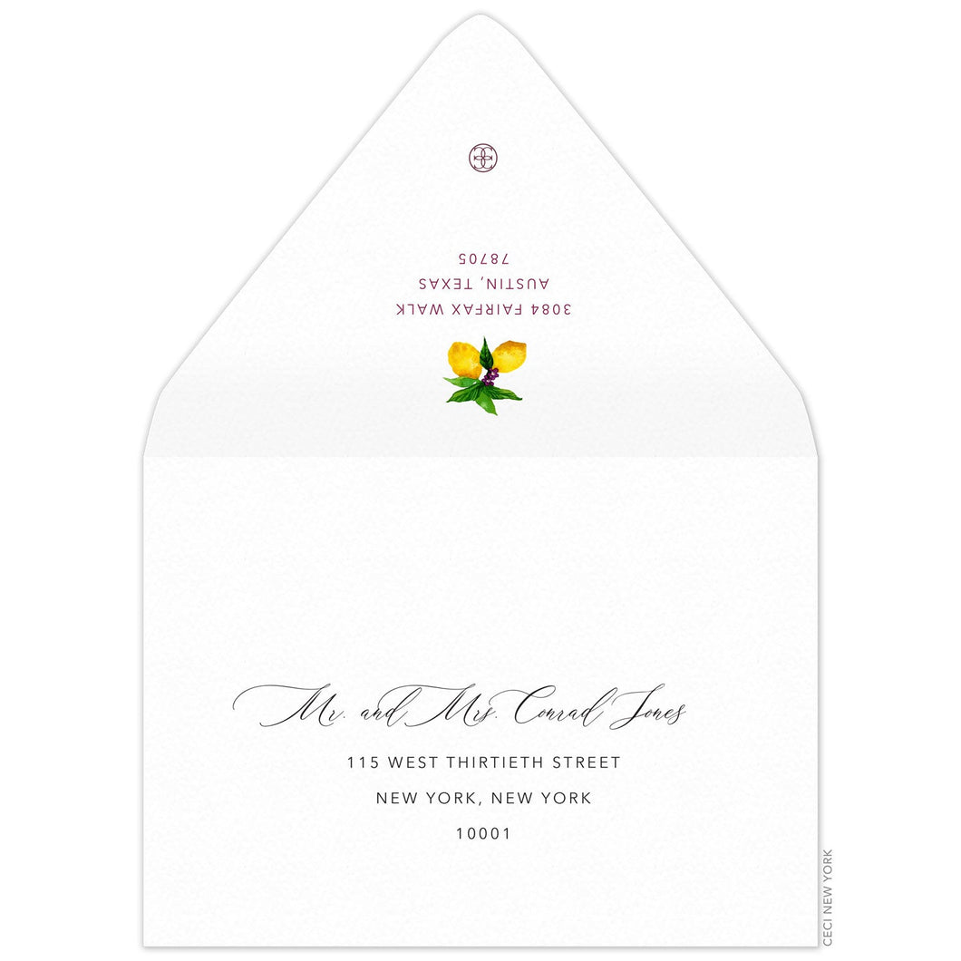 Capri Save the Date Envelope