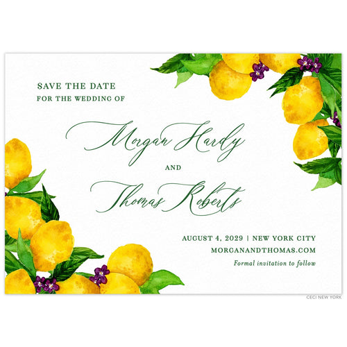 Capri Lemon Save the Date