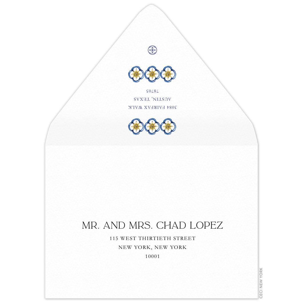 Fiorella Tile Save the Date Envelope