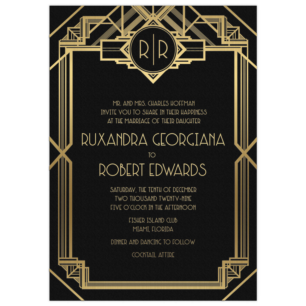 Art Deco Gatsby Invitation – Ceci New York