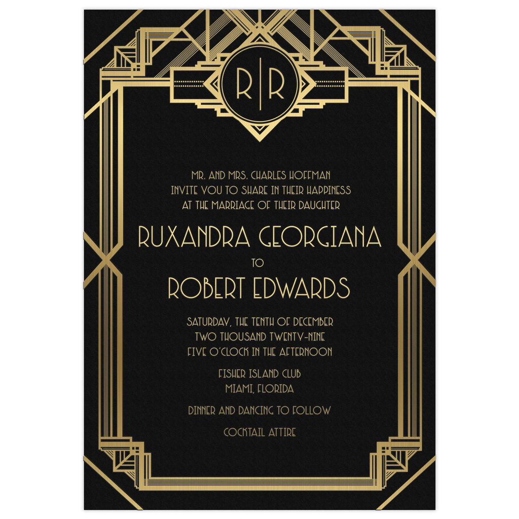 Art Deco Gatsby Invitation Ceci New York