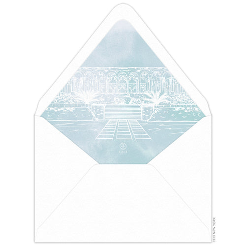 Ocean Club Invitation Envelope Liner
