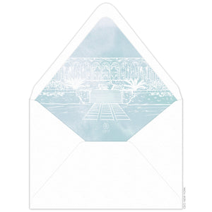 Ocean Club Invitation Envelope Liner