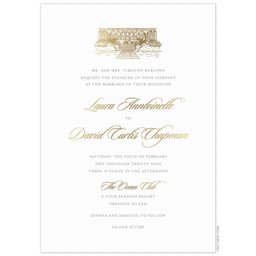 Ocean Club Vignette Invitation