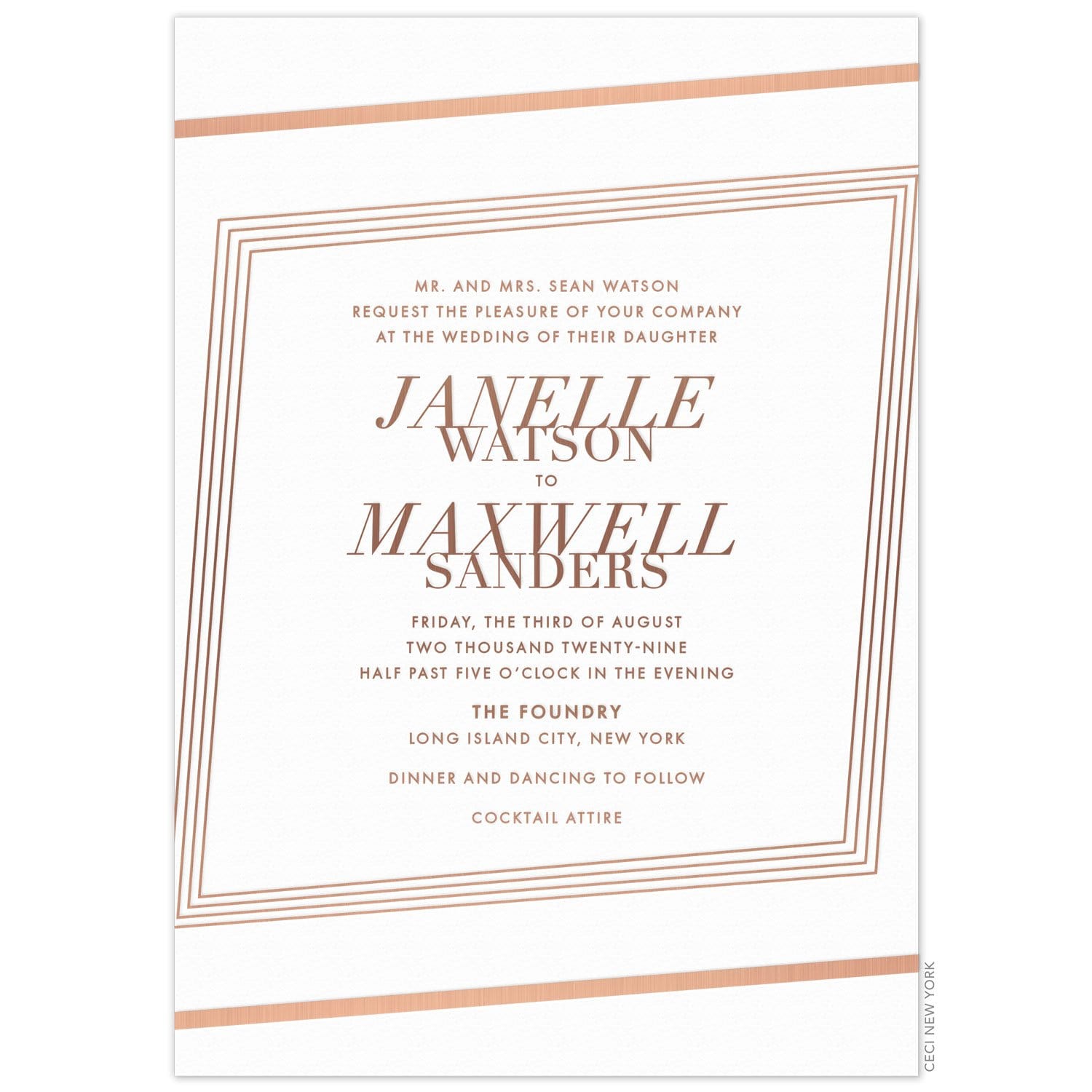 Invitaton Line Sharp Lines Invitation – Ceci New York